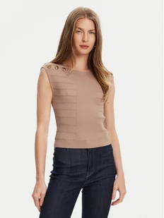 Guess Bluzka W5YR12 Z0130 Brązowy Regular Fit - Bluzki damskie - miniaturka - grafika 1