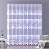 Firany - Firanka żakardowa metrażowa wys. 180 cm Ebenoida A142 biała - miniaturka - grafika 1