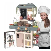 Zabawki AGD - DUŻA KUCHNIA DLA DZIECI KRAN PARA PALNIKI + 42 AKCESORIA JAKOŚĆ - miniaturka - grafika 1