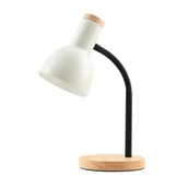 Lampy stojące - Senza lampka biurkowa 1xE27 biała TB-37263-BG - miniaturka - grafika 1