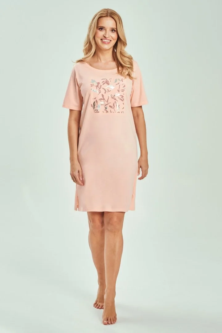 3554 KOSZULA DAMSKA VALENTINA M-XL - MORELOWY, M, 1 TARO