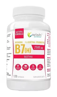 Wish Pharmaceutical Wish Biotyna Witamina B7 (H) 2500 g - 120 kaspułek WISH101 - Witaminy i minerały - miniaturka - grafika 1