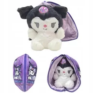 Maskotki i pluszaki - MAGICZNA MASKOTKA KUROMI 25 CM ZAPINANY POKROWIEC JAJKO PLUSZOWA ZABAWKA - miniaturka - grafika 1