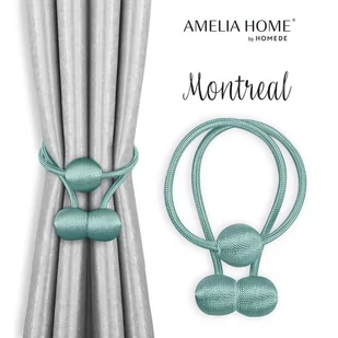 Ameliahome Upinacze Do Zasłon Montreal 2 Szt Niebieskie - Akcesoria do wystroju okien - miniaturka - grafika 1