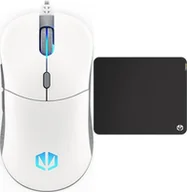 Myszki - Endorfy Mysz Endorfy GEM Onyx White EY6A012 + Podkładka Cordura Speed M - miniaturka - grafika 1