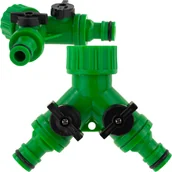 Inne akcesoria do nawadniania - TRÓJNIK Z DWOMA ZAWORAMI ADAPTER KRANU ZŁĄCZE - miniaturka - grafika 1