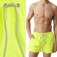 Kąpielówki męskie - KĄPIELÓWKI MĘSKIE Atlantic Szorty Kąpielowe Neonowe Szybkoschnące - XL - miniaturka - grafika 1