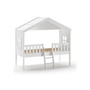 Łóżka dla dzieci i młodzieży - Białe łóżko dziecięce w kształcie domku/podwyższone 90x200 cm Housebed - Vipack - miniaturka - grafika 1