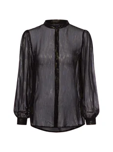 Armani Exchange Bluzka damska Kobiety Szyfon czarny|złoty wzorzysty, S - Bluzki damskie - miniaturka - grafika 1