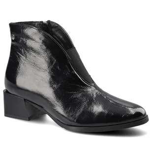 Czarne Botki Maciejka Damskie Eleganckie Buty - Botki damskie - miniaturka - grafika 1