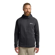 Kurtki męskie - Męska kurtka polarowa Jack Wolfskin KOLBENBERG HOODED FZ M Phantom - S - miniaturka - grafika 1