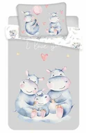 Pościel dla dzieci - Dziecięca pościel bawełniana do łóżeczka Hipcie baby, 100 x 135 cm, 40 x 60 cm - miniaturka - grafika 1