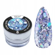 Żele do paznokci - Żel do zdobień EM Nail Paint Premium Glitter Art Gel Outer Limits 8 - miniaturka - grafika 1