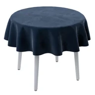 Obrusy i serwetki - Dekoria Obrus okrągły granat 135 cm Velvet - miniaturka - grafika 1