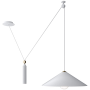 Lampy sufitowe - Metalowa wisząca lampa Peso P080PL-01W loft biała - miniaturka - grafika 1