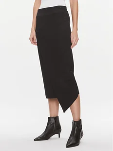Calvin Klein Spódnica ołówkowa Stretch Jersey Midi Skirt K20K206808 Czarny Slim Fit - Spódnice - miniaturka - grafika 1