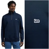 Bluzy męskie - Lee HALF ZIP SWS Rivet Navy rozpinana bawełniana bluza męska na stójce M - LEE - miniaturka - grafika 1