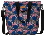 Torebki damskie - Torebka damska shopperka materiałowa duża A4 torba na zakupy ramię kolorowa - miniaturka - grafika 1