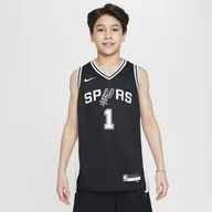 Swetry męskie - Koszulka dla dużych dzieci (chłopców) NBA Swingman San Antonio Spurs Icon Edition 2022/23 - Czerń - Nike - miniaturka - grafika 1