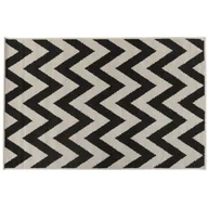 Dywany - Dywan Lotto 100 x 150 cm zygzak biało-czarny - miniaturka - grafika 1