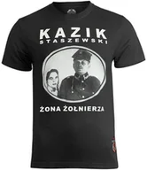 Koszulki męskie - koszulka KAZIK - ŻONA ŻOŁNIERZA, czarna-L - miniaturka - grafika 1