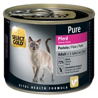 Mokra karma dla kotów - SELECT GOLD Pure Adult Pasztet Konina 6x200 g - miniaturka - grafika 1