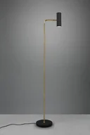 Lampy stojące - Trio Leuchten Nowoczesna lampa podłogowa czarna ze złotem - Beata - miniaturka - grafika 1