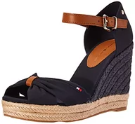 Espadryle damskie - Tommy Hilfiger Damskie espadryle Basic Open Toe High Wedge, Desert Sky, 42 EU - miniaturka - grafika 1