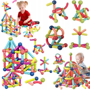 KLOCKI MAGNETYCZNE PATYCZKI MAGNETYCZNE KLOCKI KONSTRUKCYJNE ZESTAW 116 EL - Klocki KLOCKI MAGNETYCZNE PATYCZKI MAGNETYCZNE KLOCKI KONSTRUKCYJNE ZESTAW 116 EL - Klocki - miniaturka - grafika 1