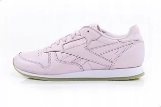 Buty sportowe damskie - Reebok CL Leather Crepe Neutr AR0985 różowy - grafika 1