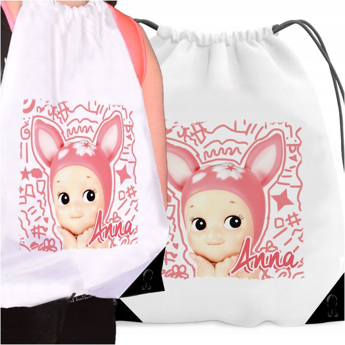 WOREK PLECAK DLA DZIECKA DO SZKOŁY JFIGURKA SONNY ANGEL MINI LALECZKA LALKA