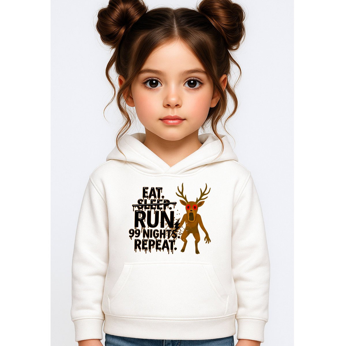 BLUZA DZIECIĘCA Z KAPTUREM 99 NOCY W LESIE ROBLOX 110-116 PREZENT