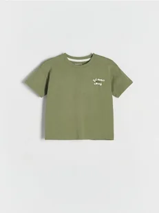 Reserved - Bawełniany t-shirt - zielony - Bluzki dla niemowląt - miniaturka - grafika 1