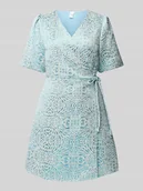 Sukienki - Sukienka kopertowa z bufiastymi rękawami model ‘JACKY’ - miniaturka - grafika 1