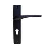 Klamki - Domino Klamka do drzwi wewnętrznych z długim szyldem do wkładki Adel czarna - miniaturka - grafika 1