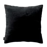 Poszewki na poduszki - Dekoria Poszewka Kinga na poduszkę głęboka czerń 43x43 cm Velvet 100-704-17 - miniaturka - grafika 1