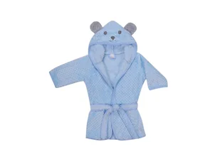 UVIE Ciepły polarowy szlafrok dziecięcy niebieski Soft - Szlafroki dla dzieci - miniaturka - grafika 1