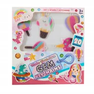 Zabawki kreatywne - HAFT DIAMENTOWY JEDNOROŻCE ZRÓB WŁASNE BRELOKI diamenciki ZESTAW mozaika - miniaturka - grafika 1