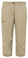 Spodnie damskie - VAUDE Spodnie damskie Farley Capri Pants Iv szary Muddy 38 - miniaturka - grafika 1
