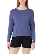 Koszulki i topy damskie - Emporio Armani Underwear Women's Fluid Viscose T-shirt damski, denim, L, Denim, L - miniaturka - grafika 1