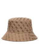 Czapki damskie - Guess Bucket AW5371 POL01 Beżowy - miniaturka - grafika 1
