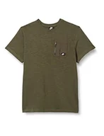 Koszulki męskie - Nike Męski T-shirt NSW ME TOP SS LTWT MIX, Cargo Khaki/czarny oksydowany, L CJ4323 - miniaturka - grafika 1