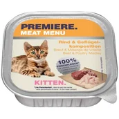 Mokra karma dla kotów - PREMIERE PREMIERg Meat Menu Kitten Wołowina i kompozycja drobiowa 32x100 g - miniaturka - grafika 1