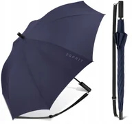 Parasole - Parasolka Parasol Damska Męska Esprit Długa Granatowa Z Paskiem - miniaturka - grafika 1