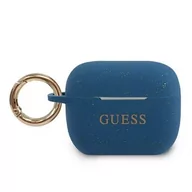Akcesoria do słuchawek - Guess GUACAPSILGLBL AirPods Pro cover niebieski/blue Silicone Glitter - miniaturka - grafika 1