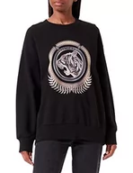 Bluzy damskie - Just Cavalli Bluza damska, 900 czarna, XXS - miniaturka - grafika 1