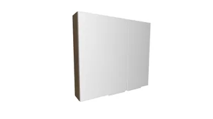 Szafka łazienkowa wisząca z lustrem Devo Vena 2.0 80 cm prawa oak endgrain classic synchro VE2-SWL2DP80-F108L65 - Szafki łazienkowe - miniaturka - grafika 1