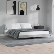 Łóżka - vidaXL Rama łóżka, szarość betonu, 180x200 cm, materiał drewnopochodny - miniaturka - grafika 1