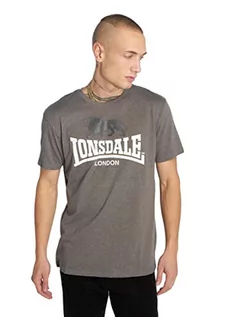 Koszulki męskie - Lonsdale London London męski T-shirt Gargrave szary Marl Stone XX-L 113803 - grafika 1