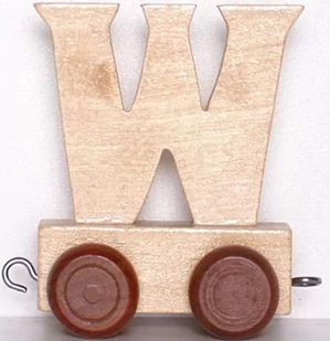 Small Foot Design Wagonik z literą W Alfabet - Pociągi dla dzieci - miniaturka - grafika 1